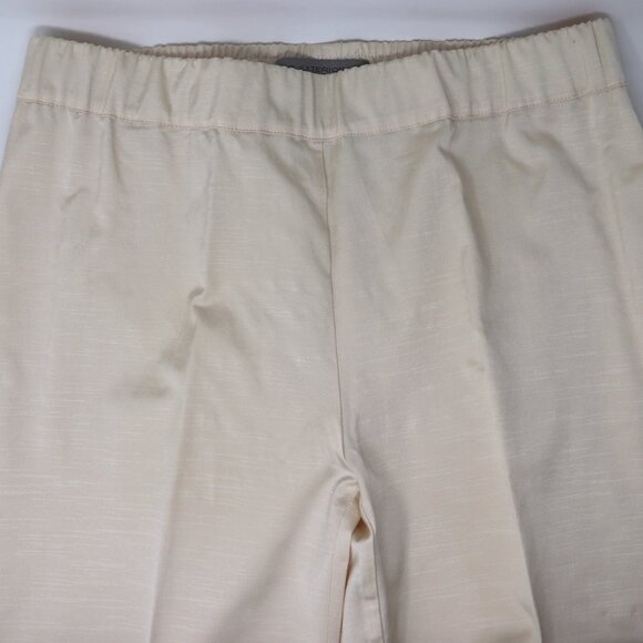 D. Exterior 44 / 8 Straight Leg Pants Pearl Ivory White Elastic Pull On - Picture 5 of 11